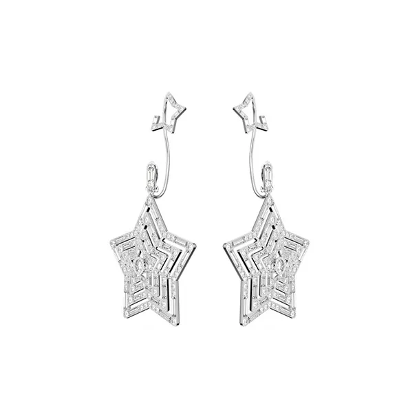 Swarovski Rhodium-Plated Earrings Women's-0