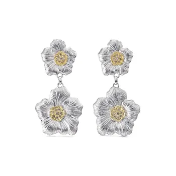 BUCCELLATI BLOSSOMS Series Earrings Women's Silver