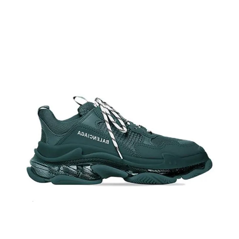 Balenciaga Triple S Clear Sole Full Dark Green-1