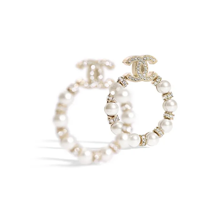 CHANEL Double C Earrings Women's-1