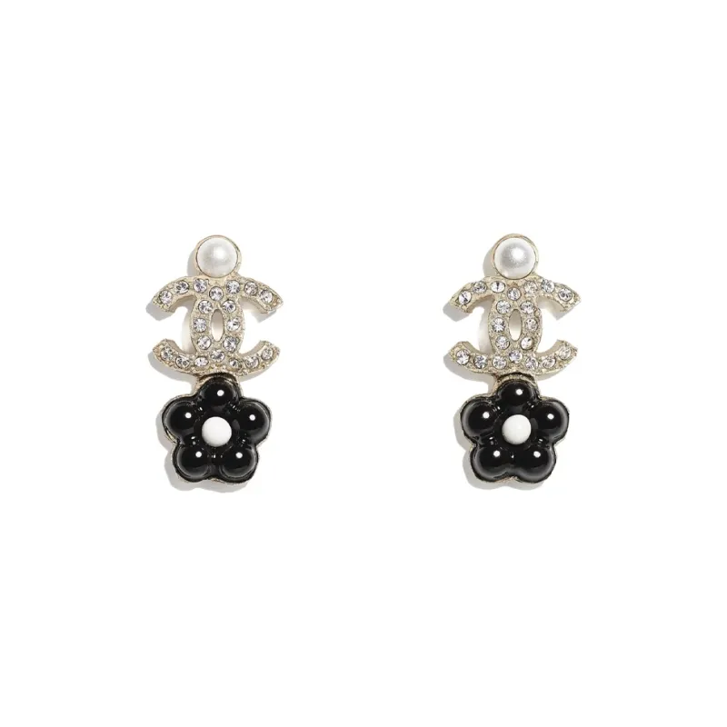 CHANEL Earrings Women's Black-0
