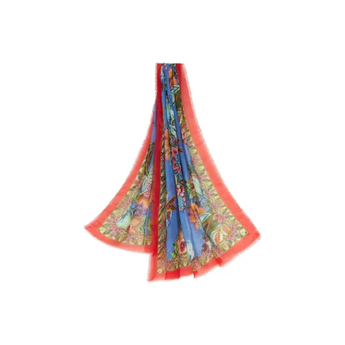 ETRO Bouquet-print Fringed Scarf