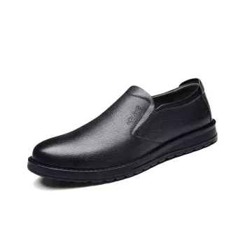 AOKANG Slip-on Leather Shoes Men's Casual Shoes Men's Black Brown