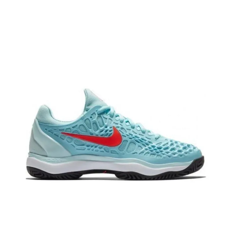 Nike Zoom Cage 3 Anti Slip Wear Resistant Low Top Tennis Shoes Women's Blue Red-1