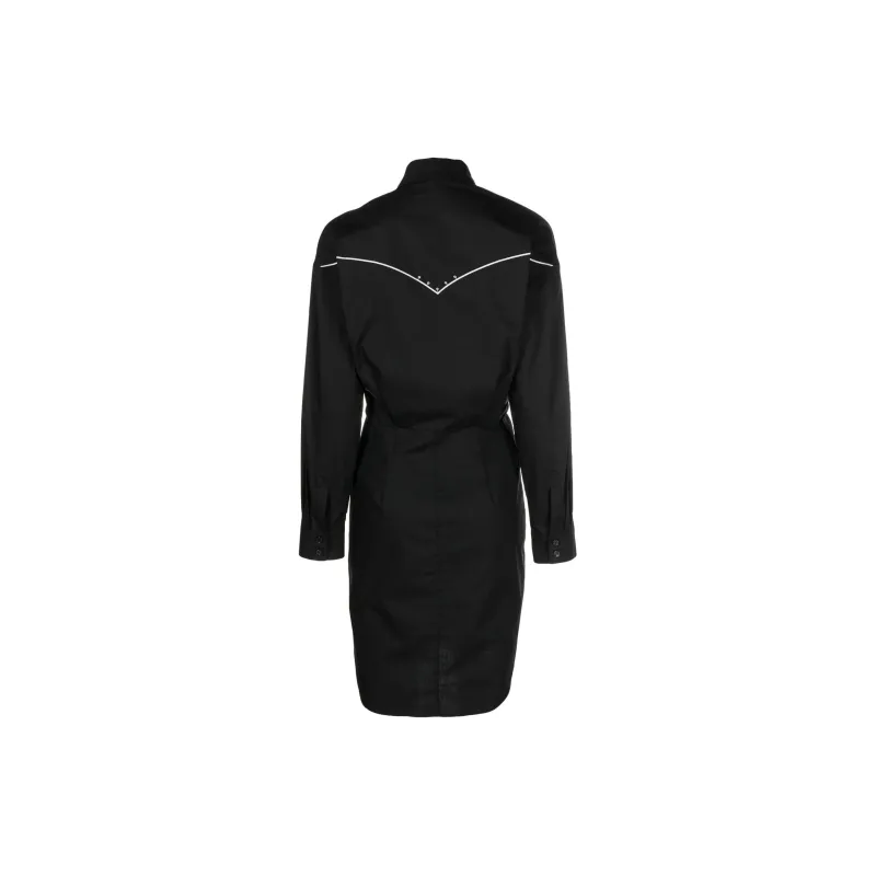 PINKO Embroidered Cotton Shirt Dress-1
