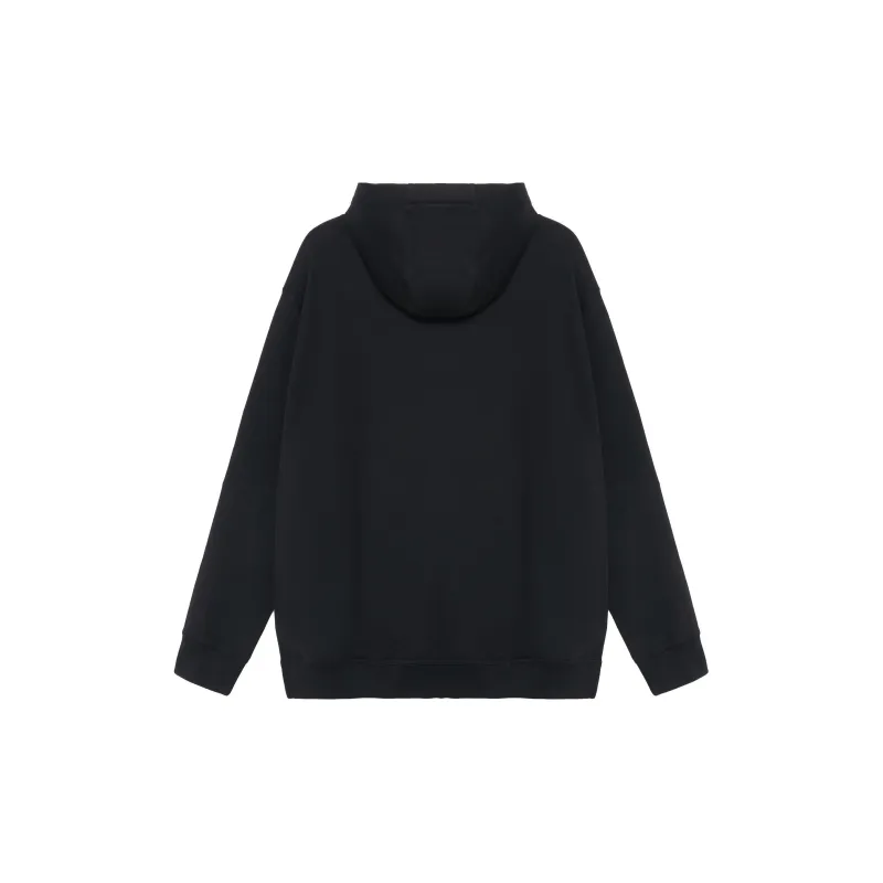 Burberry Women's Embroidered Logo Oversized Hoodie Black-1