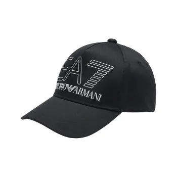 EMPORIO ARMANI Cotton Baseball Caps Unisex Black