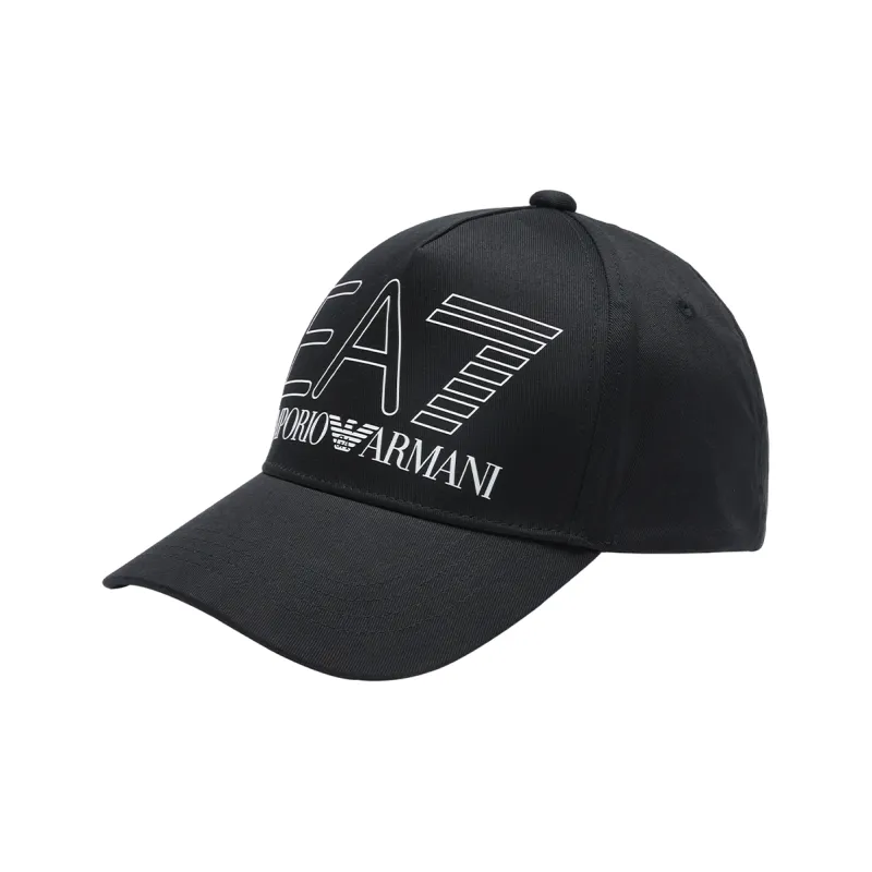 EMPORIO ARMANI Cotton Baseball Caps Unisex Black-0