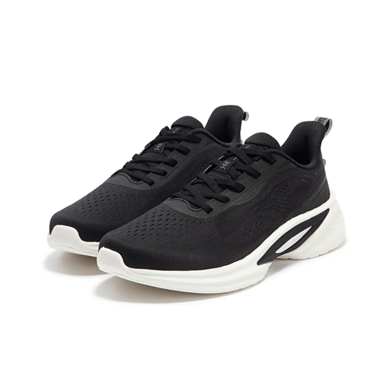 361° Blade Edge Cushioning, Slip Resistant, And Abrasion Resistant Low Top Running Shoes Men's Black White-2