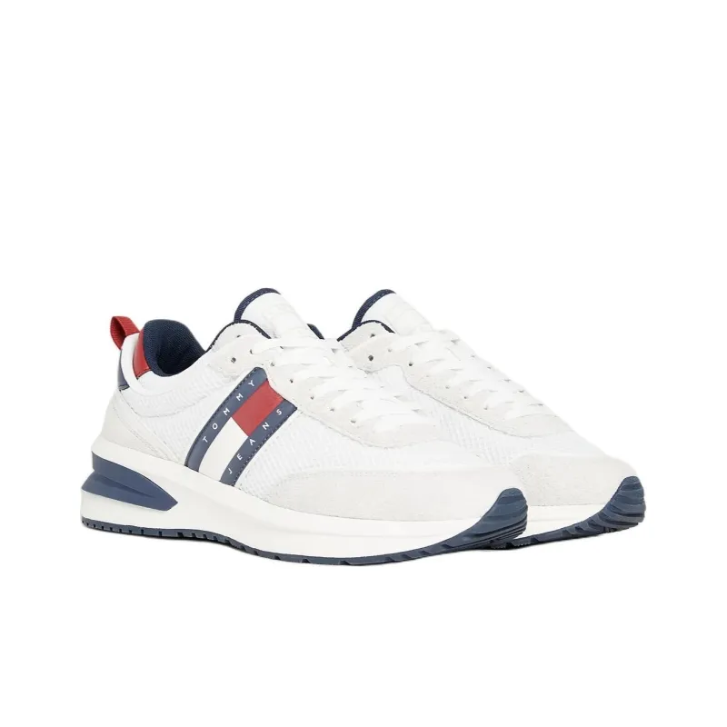 Tommy Hilfiger Low Top Casual Shoes Men's White Blue Red-3
