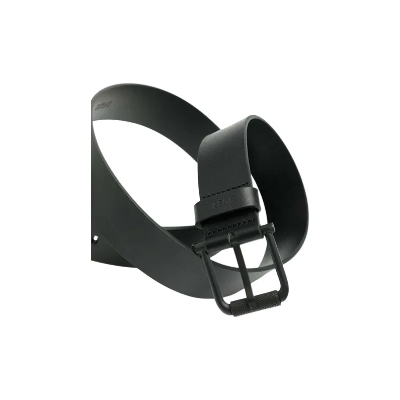 HUGO BOSS Logo Embossed, Pin Buckle Leather Belts Men's Black Width  3CM-1
