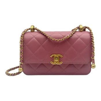 CHANEL 19Bag Calfskin Flap Bag, Envelope Bag, Shoulder Bag, Crossbody Bag Mini Women's Pink