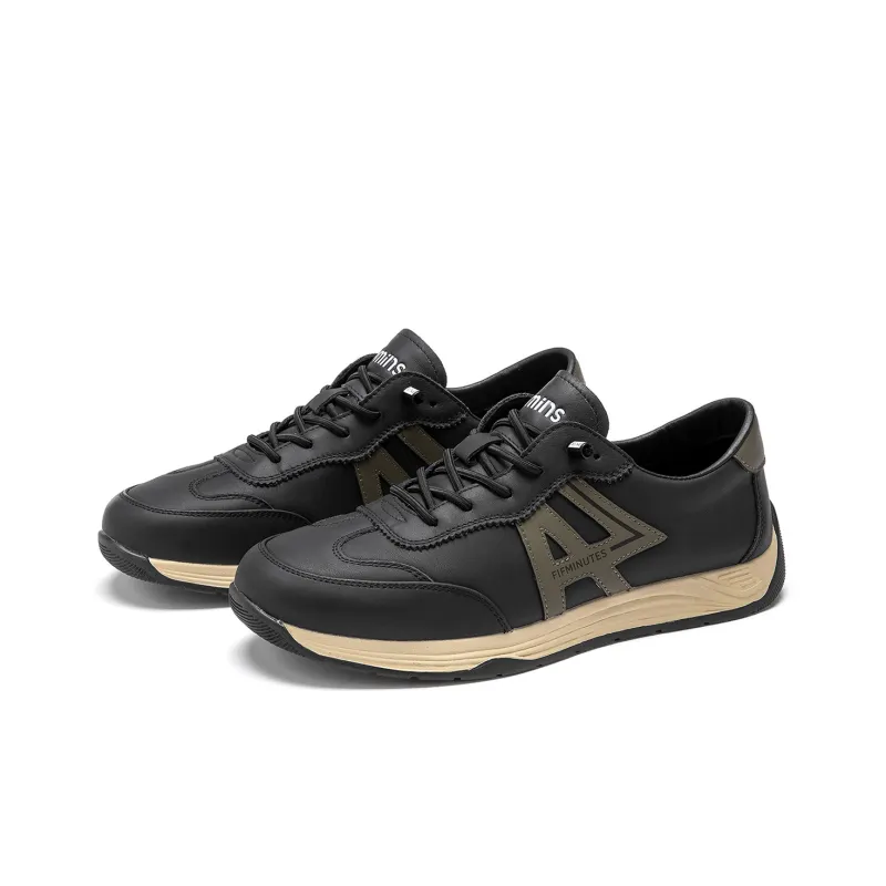 15 MINS Casual Shoes Men Low Top Black Green-5