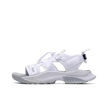 FILA Athletics Velcro Outdoor Open Toe Flat Heel Fashion Sports FILA White Sandals Women's