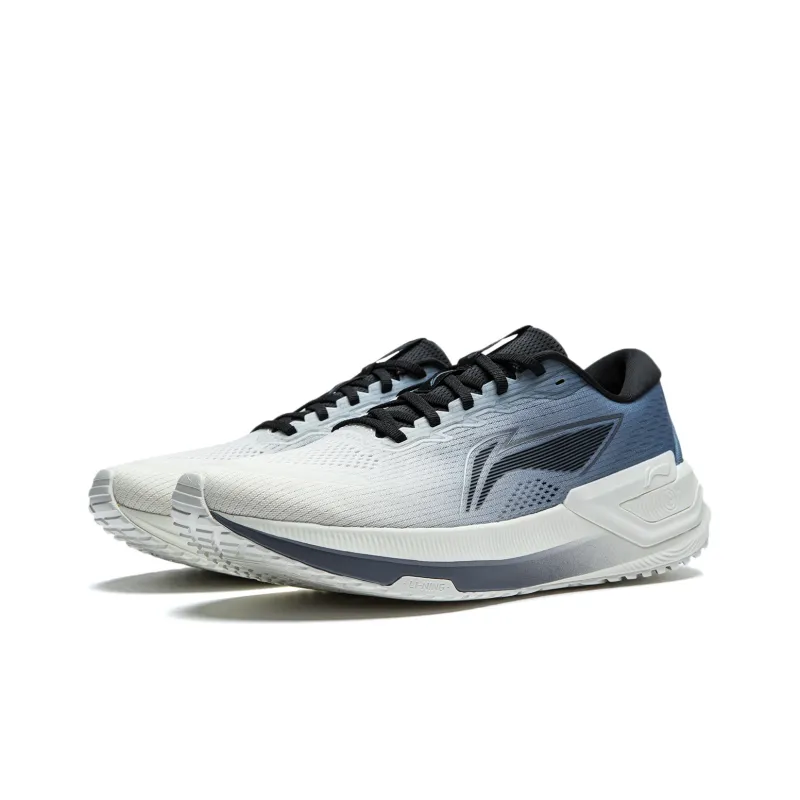 LiNing YueYing 3.0 Cushioned Slip Resistant Support Low Top HEEL LOC Sprint Running Shoes Men's Blue Beige White-2