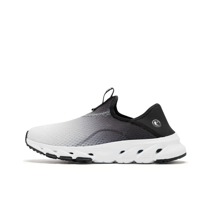 QIAODAN Slip Resistant, Balance, Lightweight Low Top Running Shoes Women's White Black-0