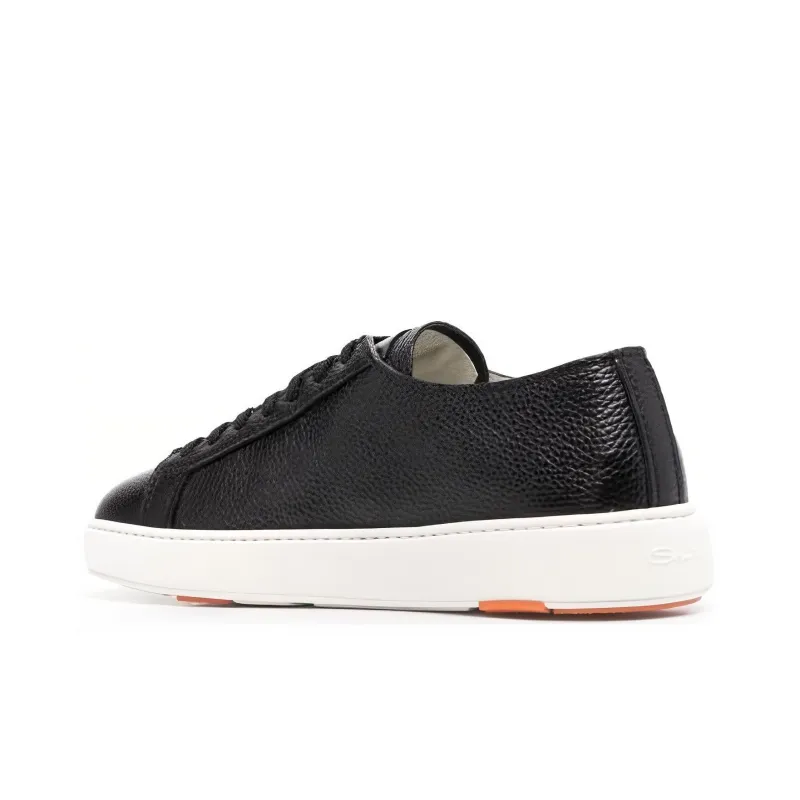 Santoni Round Toe Lace Up Sneakers-3