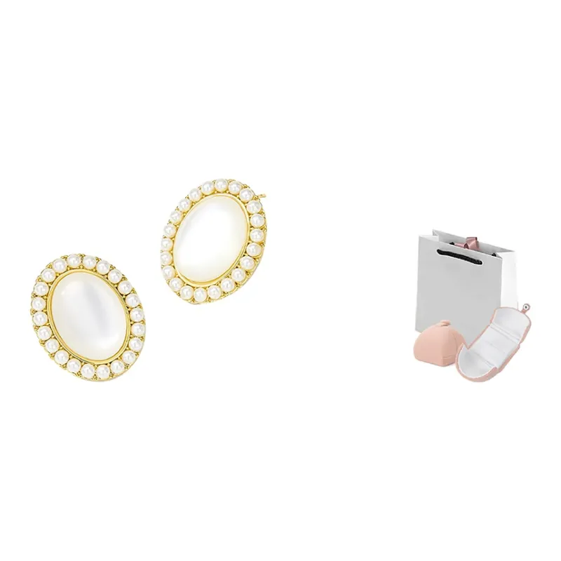DAN DREAM Colored Glaze Stud Earrings Women's-11