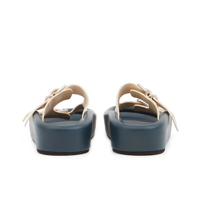 MM6 Maison Margiela Padded Leather Sandals-4