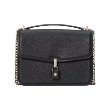 Kate Spade Locket Litchi Grain Leather Portable Crossbody Bag Shoulder Bag Women's Black