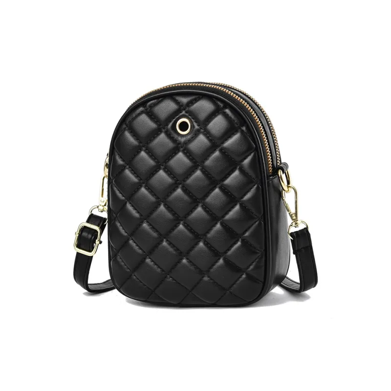 Weymond PU Shoulder Bag Crossbody Bag With Cell Phone Pouch Regular Women's White/Black-3