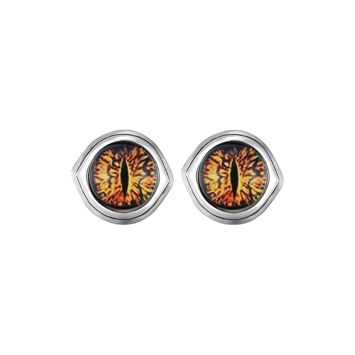 MYSH Colored Glaze Stud Earrings Men's-2