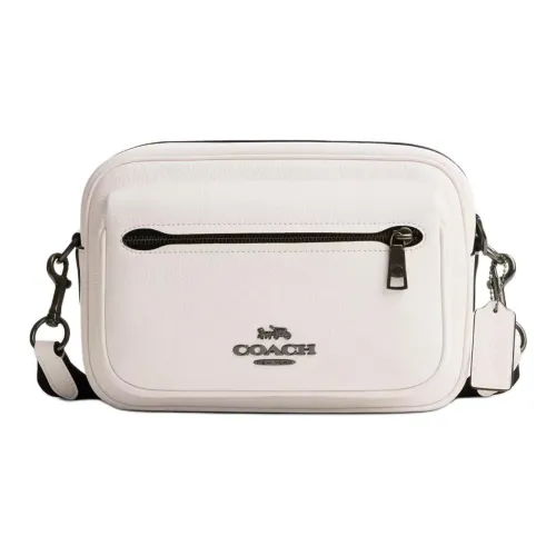 COACH Elias Cow Leather Camera Bag, Shoulder Bag, Crossbody Bag Medium Size Men's Ivory