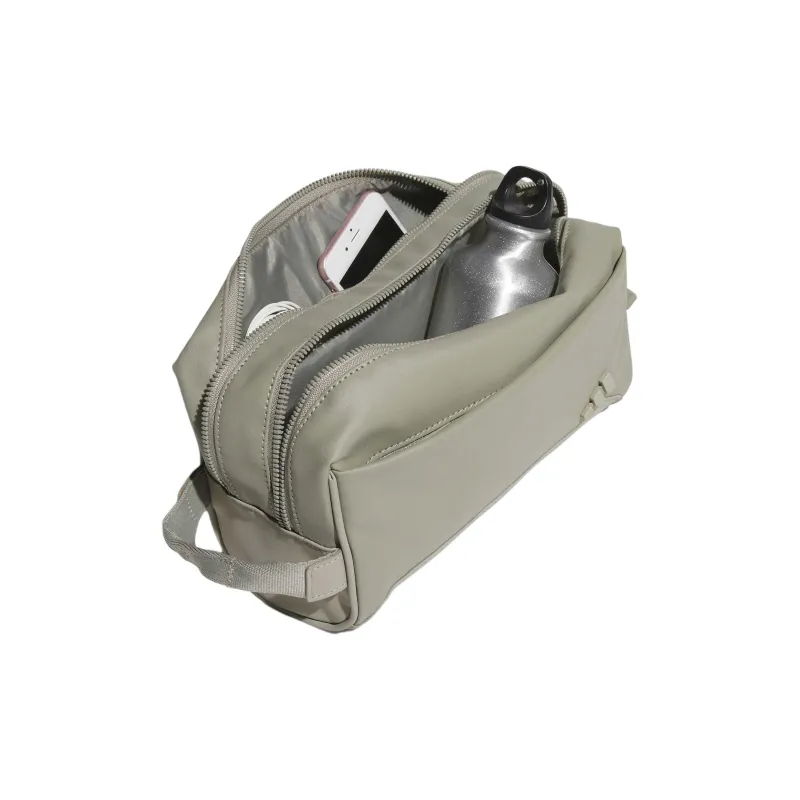 Adidas PU Artificial Leather Bonded Storage Bag Mini Men's Silver Pebble Color-3