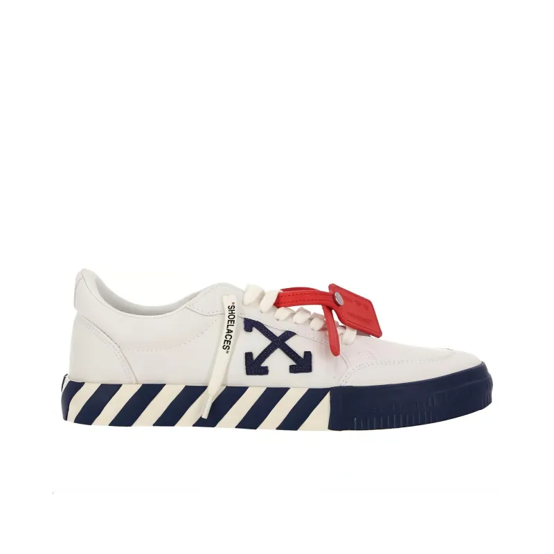 OFF WHITE Vulcanized Low White Blue Canvas-1