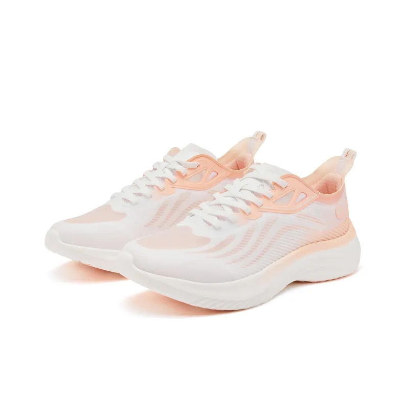 QIAODAN Light Speed 4.0PLUS Running Shoes Women's Low Top Jordan White Enamel Pink-2