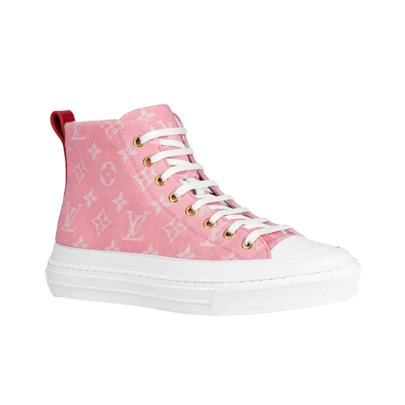 LOUIS VUITTON Lv Stellar High Top Sports Shoes Pink Women's-1