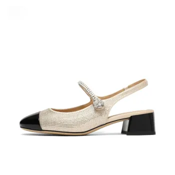 BELLE Strap Sandals 4.5cm Women's Apricot Gray