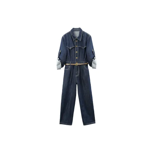 A paradise for awakening Jumpsuits Women's Vintage Blue