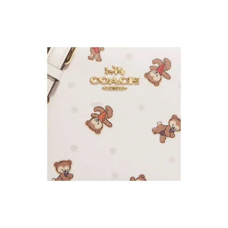 COACH Jamie Coated Canvas With Smooth Leather Camera Bag Shoulder Bag Crossbody Bag Mini Women's White-4