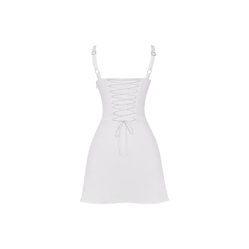 HOUSE OF CB Slip Dress Women's White/White-6