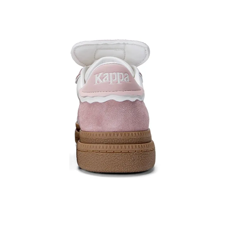 Kappa Anti Slip Wear Resistant Low Top Skateboard Shoes Women's White Pink-4