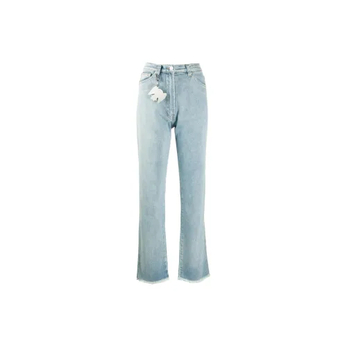 NATASHA ZINKO Frayed Flared Jeans