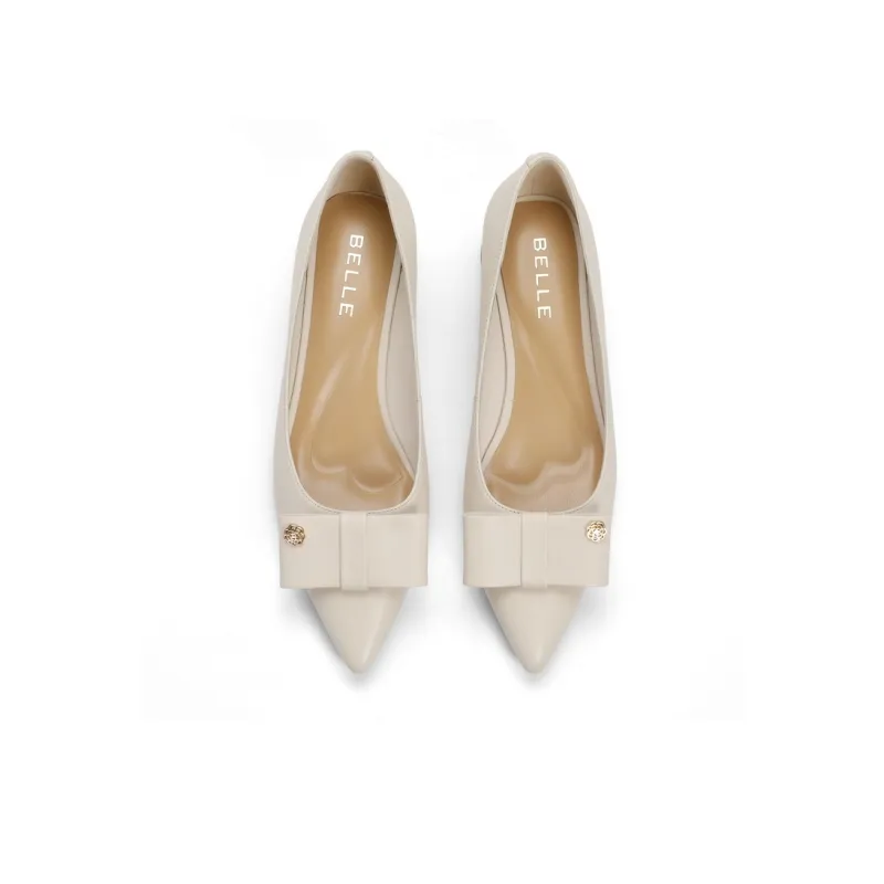 BELLE Casual Single Shoes 3.5CM Women's Ecru, Apricot-2