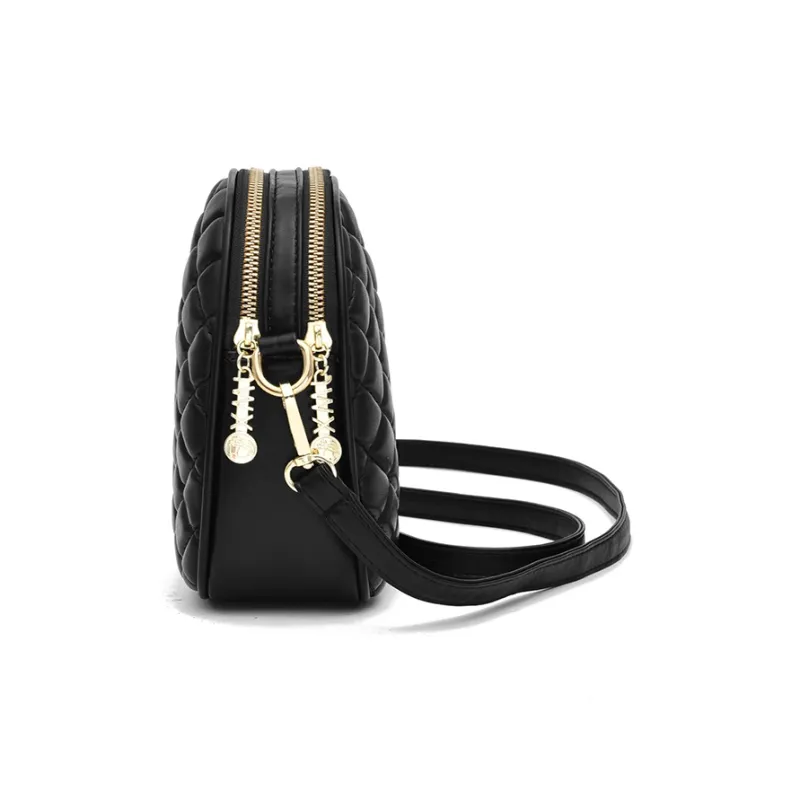 Weymond PU Shoulder Bag Crossbody Bag With Cell Phone Pouch Regular Women's White/Black-5