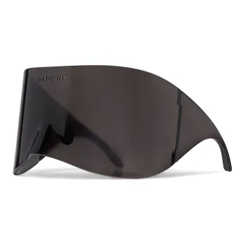 Balenciaga Nylon Irregular Shape Sunglasses Men's Black