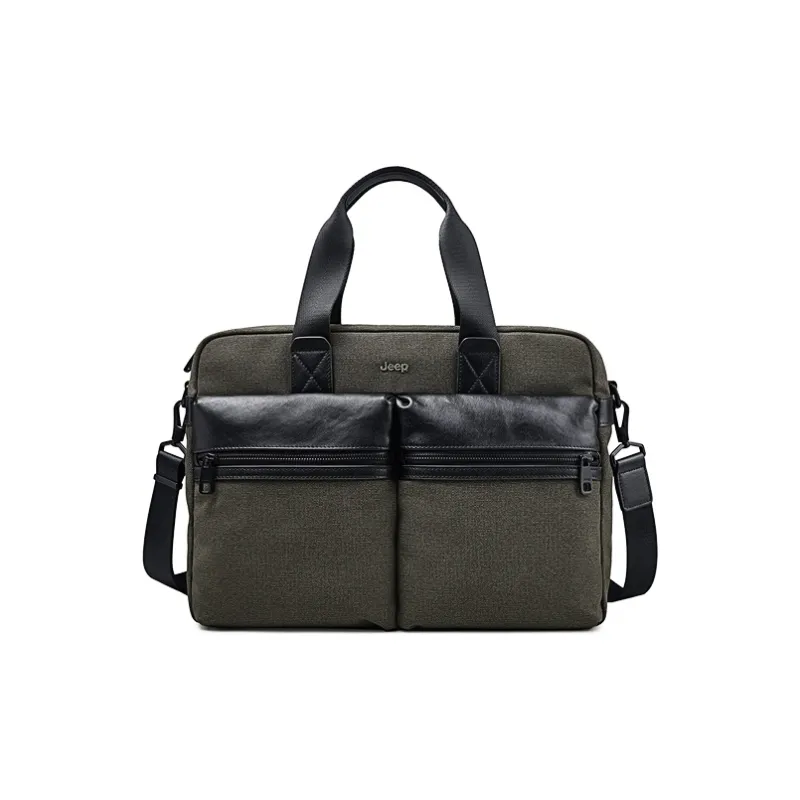 Jeep Cow Leather One Shoulder Handbag Regular Men's Green-0