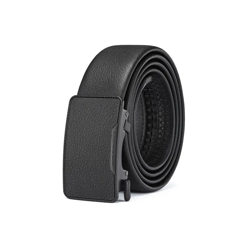 FAIRWHALE Business Office Style Automatic Buckle Top Grain Cow Leather Genuine Leather Belt Belt Men's Width 3.5CM-0
