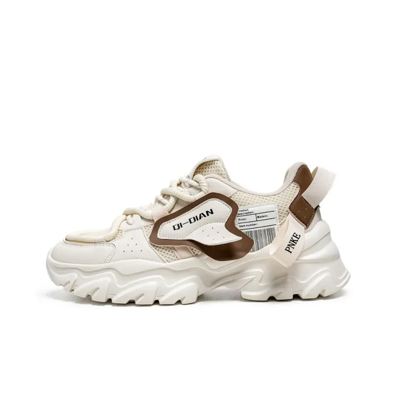 PNKE Anti-Slip Wear-Resistant Breathable Lightweight Height Increasing Low-Top Chunky Sneakers Men's-0