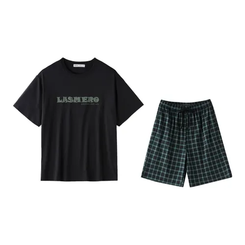 QINZUIMAO Pajama Set Men's Black