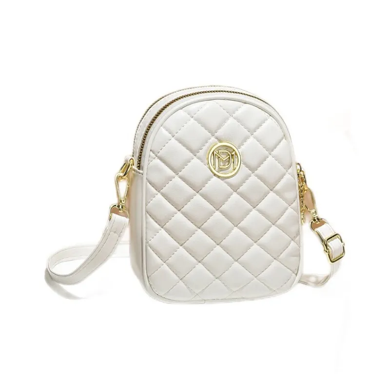 Weymond PU Shoulder Bag Crossbody Bag With Cell Phone Pouch Regular Women's White/Black-8