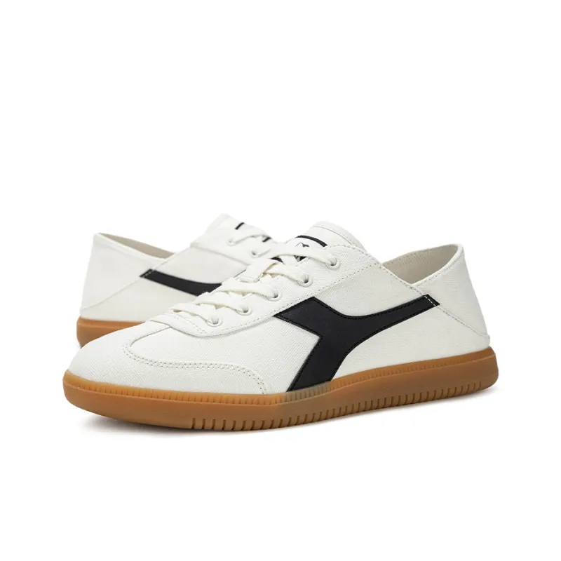 Diadora Anti Slip Wear Resistant Low Top Skateboard Shoes Unisex Ecru-2
