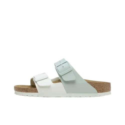 Birkenstock Slide Slippers Women's Green White Narrow