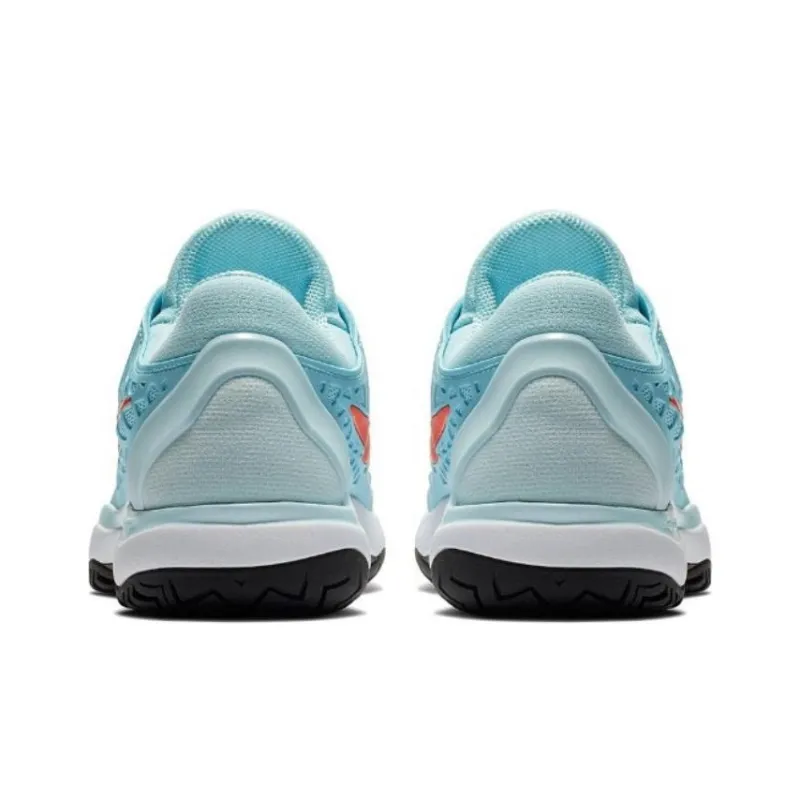Nike Zoom Cage 3 Anti Slip Wear Resistant Low Top Tennis Shoes Women's Blue Red-3