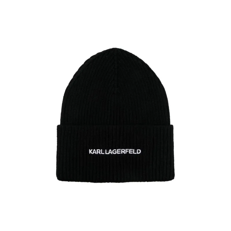 KARL LAGERFELD / Karl Lagerfeld Jeans Essential Logo embroidered Beanie-0