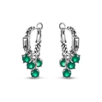 MGS Agate Jade Earrings Women's